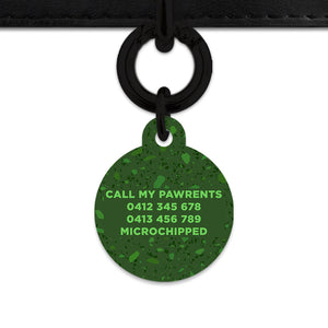 Bailey And Bone Pet Tag Dark Green Terrazzo Pet Tag