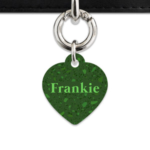 Bailey And Bone Pet Tag Dark Green Terrazzo Pet Tag