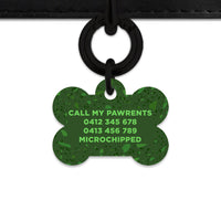 Bailey And Bone Pet Tag Dark Green Terrazzo Pet Tag