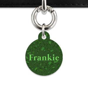 Bailey And Bone Pet Tag Dark Green Terrazzo Pet Tag