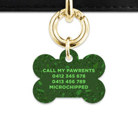 Bailey And Bone Pet Tag Dark Green Terrazzo Pet Tag