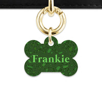 Bailey And Bone Pet Tag Dark Green Terrazzo Pet Tag