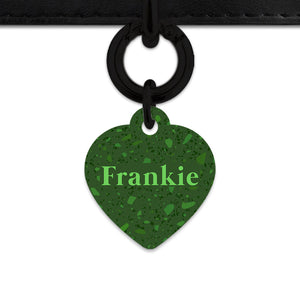 Bailey And Bone Pet Tag Dark Green Terrazzo Pet Tag