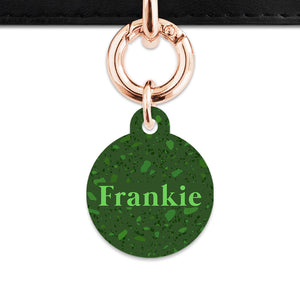 Bailey And Bone Pet Tag Dark Green Terrazzo Pet Tag
