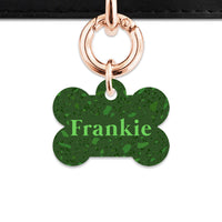 Bailey And Bone Pet Tag Dark Green Terrazzo Pet Tag