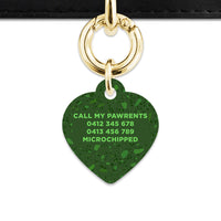 Bailey And Bone Pet Tag Dark Green Terrazzo Pet Tag