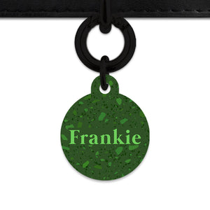 Bailey And Bone Pet Tag Dark Green Terrazzo Pet Tag