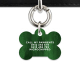 Bailey And Bone Pet Tag Dark Green Watercolour Pet Tag