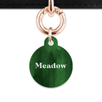 Bailey And Bone Pet Tag Dark Green Watercolour Pet Tag