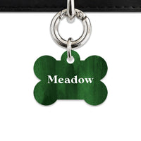 Bailey And Bone Pet Tag Dark Green Watercolour Pet Tag
