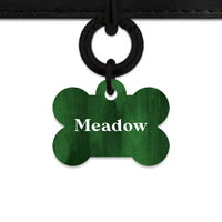 Bailey And Bone Pet Tag Dark Green Watercolour Pet Tag