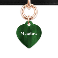 Bailey And Bone Pet Tag Dark Green Watercolour Pet Tag
