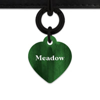 Bailey And Bone Pet Tag Dark Green Watercolour Pet Tag