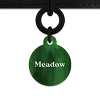 Bailey And Bone Pet Tag Dark Green Watercolour Pet Tag