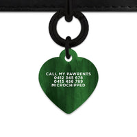 Bailey And Bone Pet Tag Dark Green Watercolour Pet Tag