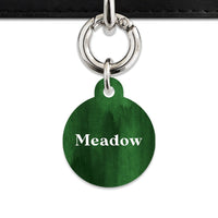 Bailey And Bone Pet Tag Dark Green Watercolour Pet Tag