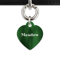Bailey And Bone Pet Tag Dark Green Watercolour Pet Tag