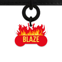 Bailey And Bone Pet Tag Flames Pet Tag
