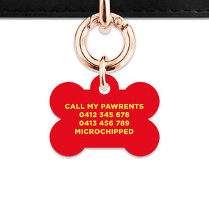 Bailey And Bone Pet Tag Flames Pet Tag