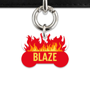 Bailey And Bone Pet Tag Flames Pet Tag