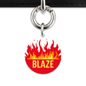 Bailey And Bone Pet Tag Flames Pet Tag
