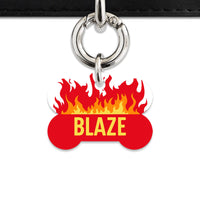 Bailey And Bone Pet Tag Flames Pet Tag