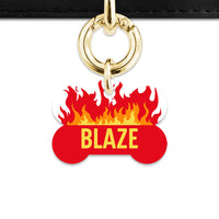 Bailey And Bone Pet Tag Flames Pet Tag
