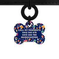 Bailey And Bone Pet Tag Garden Mushrooms Pet Tag
