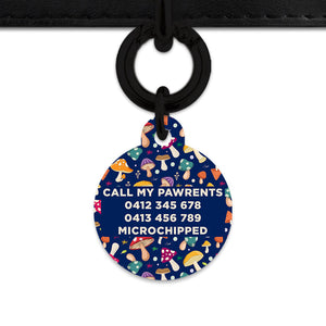 Bailey And Bone Pet Tag Garden Mushrooms Pet Tag