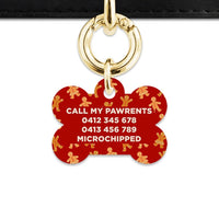 Bailey And Bone Pet Tag Gingerbread People Pet Tag