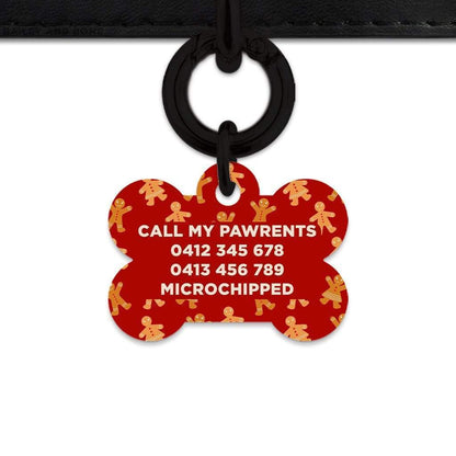 Bailey And Bone Pet Tag Gingerbread People Pet Tag