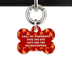 Bailey And Bone Pet Tag Gingerbread People Pet Tag
