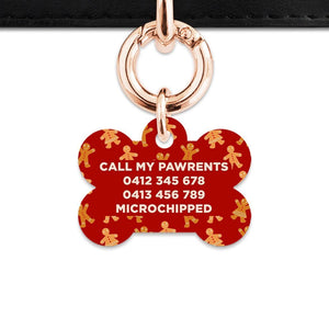 Bailey And Bone Pet Tag Gingerbread People Pet Tag