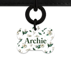 Bailey And Bone Pet Tag Green And White Magnolia Pet Tag