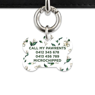 Bailey And Bone Pet Tag Green And White Magnolia Pet Tag