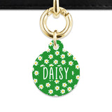 Bailey And Bone Pet Tag Green Daisy Pattern Pet Tag