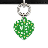 Bailey And Bone Pet Tag Green Daisy Pattern Pet Tag