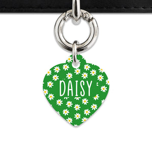 Bailey And Bone Pet Tag Green Daisy Pattern Pet Tag