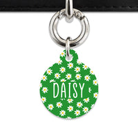 Bailey And Bone Pet Tag Green Daisy Pattern Pet Tag