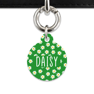 Bailey And Bone Pet Tag Green Daisy Pattern Pet Tag
