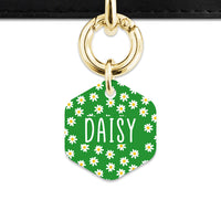 Bailey And Bone Pet Tag Green Daisy Pattern Pet Tag