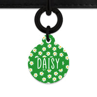 Bailey And Bone Pet Tag Green Daisy Pattern Pet Tag