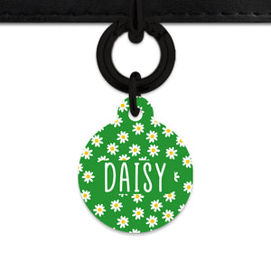 Bailey And Bone Pet Tag Green Daisy Pattern Pet Tag