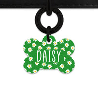 Bailey And Bone Pet Tag Green Daisy Pattern Pet Tag