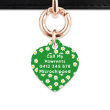 Bailey And Bone Pet Tag Green Daisy Pattern Pet Tag