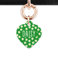 Bailey And Bone Pet Tag Green Daisy Pattern Pet Tag