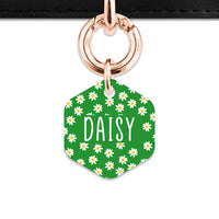 Bailey And Bone Pet Tag Green Daisy Pattern Pet Tag