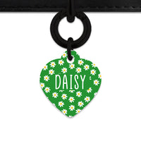 Bailey And Bone Pet Tag Green Daisy Pattern Pet Tag
