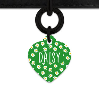 Bailey And Bone Pet Tag Green Daisy Pattern Pet Tag