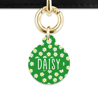 Bailey And Bone Pet Tag Green Daisy Pattern Pet Tag